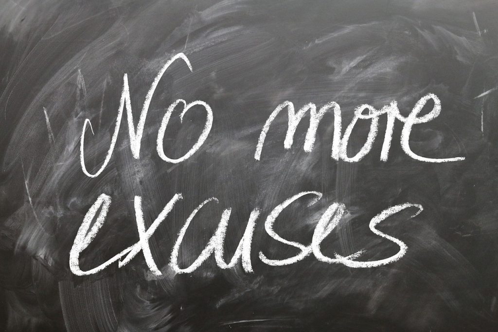 geen excuses meer