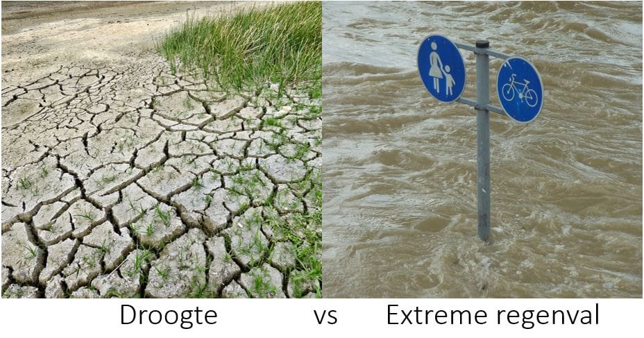 klimaatveranderingen droogte en extreme regenval