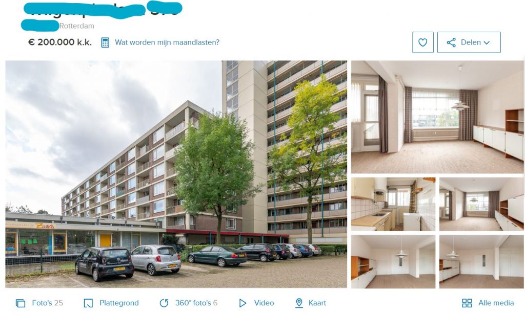 klusappartement in Rotterdam