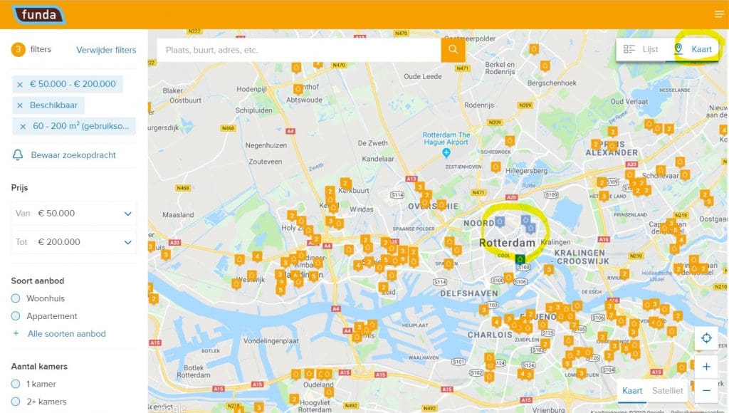 functie zoeken op kart funda.nl