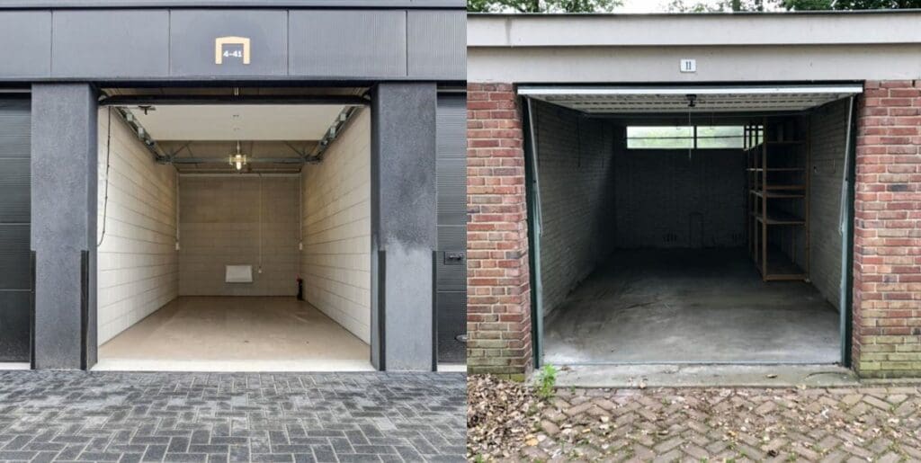 garagebox op bedrijventerrein en woonwijk