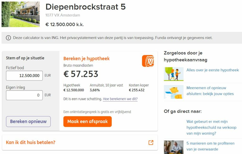 top 5_ duurste huis van nederland in 2022_maandlasten nummer 2